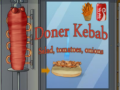 Peli Doner kebab salaatti, tomaatit, sipulit verkossa