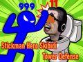 Peli Stickman -sankari Skibidi -tornin puolustus verkossa