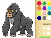 Peli Gorilla-värityskirja lapsille verkossa