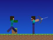 Peli Noob vs pro, mutta jousimiehet Minecraft verkossa