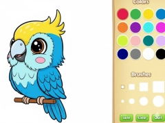 Peli Kawaii eläinten värityskirja verkossa