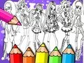 Peli Monster High Värittämiskirja verkossa