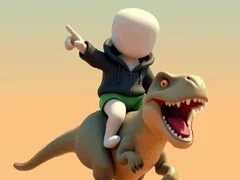 Peli Stickman. Dinosauruskilpailu verkossa