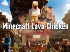 Peli Minecraft laava-kana verkossa