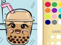Peli Boba Tea-värityskirja lapsille verkossa