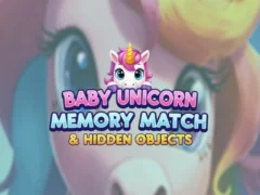 Peli Baby Unicorn Memory Match & Piilotetut esineet verkossa