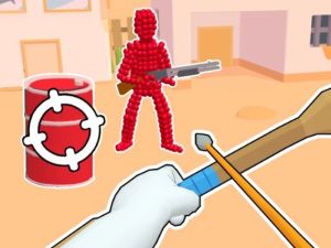 Peli Stickman Archer: Nuolien ampuminen punaisella verkossa