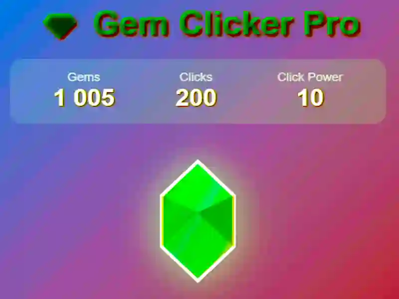 Peli Gem Clicker Pro verkossa Peli Gem Clicker Pro verkossa