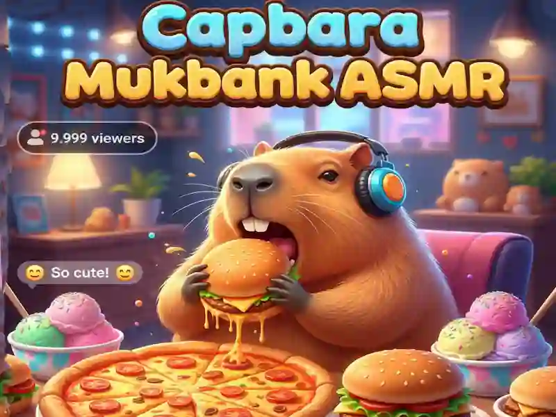 Peli Capybara Mukbang ASMR verkossa