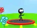 Peli Trampoliini Stickman verkossa Peli Trampoliini Stickman verkossa