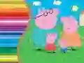 Peli Peppa Possu Värittämiskirja verkossa