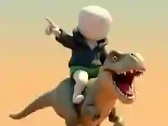 Peli Stickman. Dinosauruskilpailu verkossa