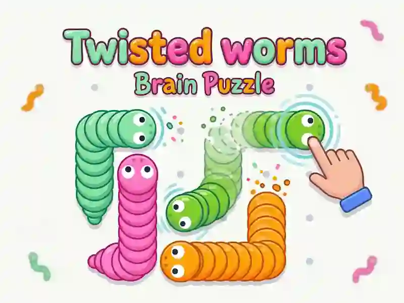 Peli Twisted worms Brain Puzzle verkossa