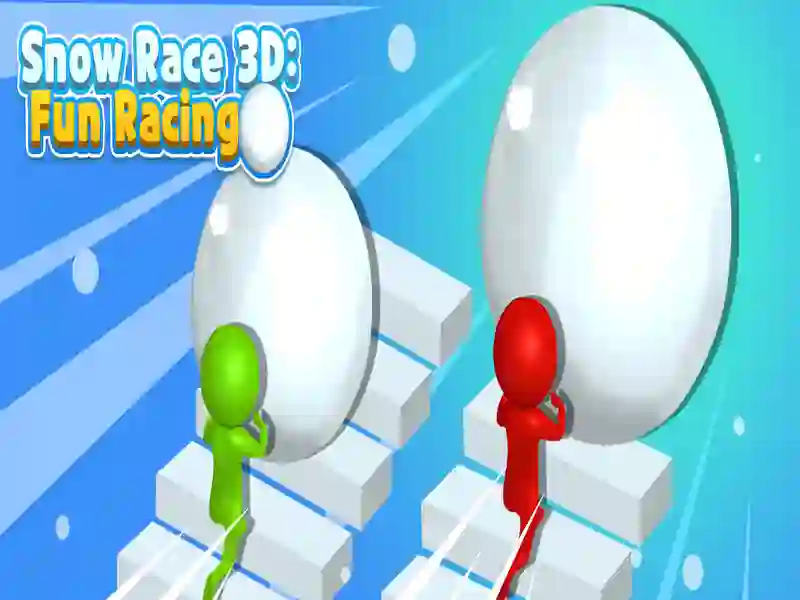 Peli Snow Race 3D-hauska kilpa verkossa