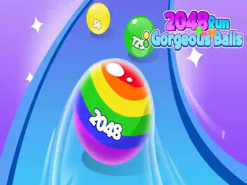 Peli 2048 juoksua upeita palloja verkossa