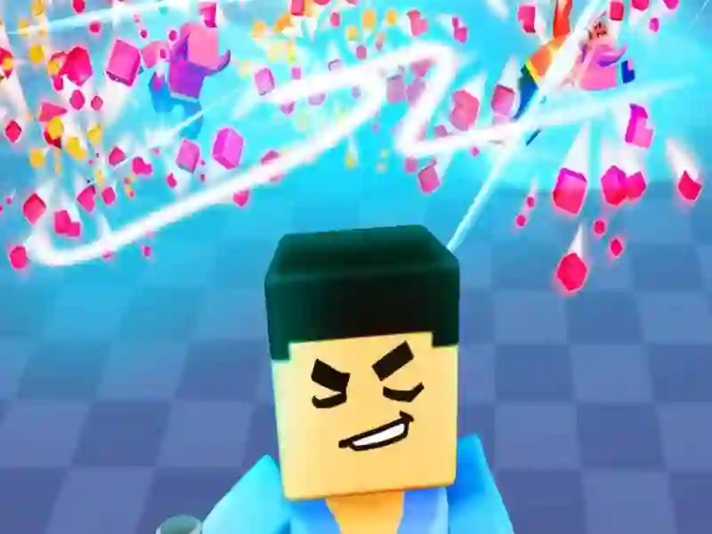 Peli 3D Block Gladiator: Miekan piirtäminen verkossa