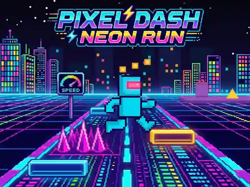 Peli Pixel Dash Neon Run verkossa