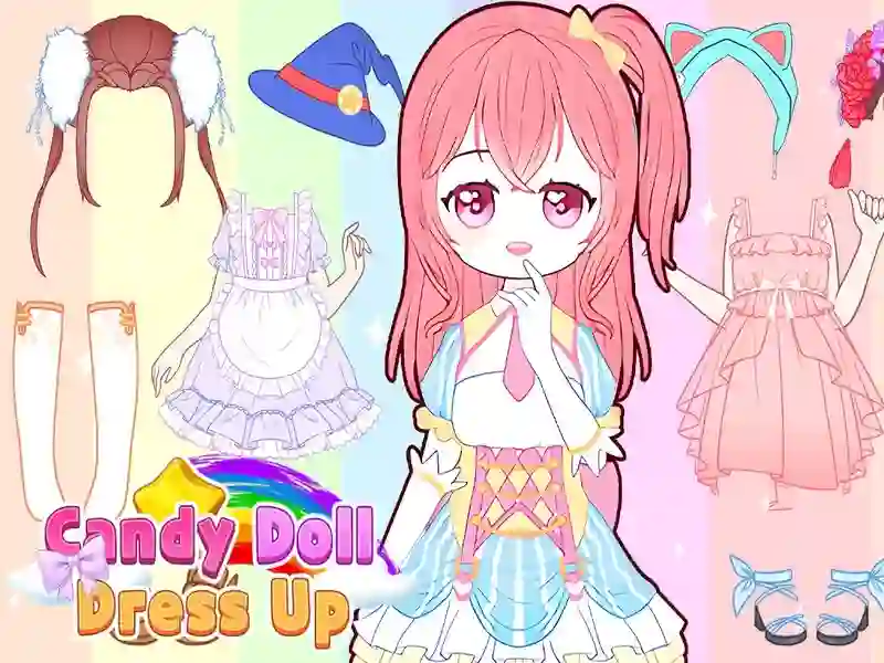 Peli Candy Doll pukeutuu verkossa