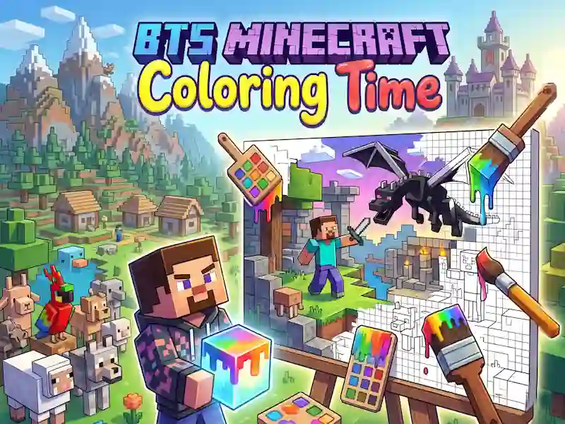 Peli BTS Minecraft Coloring Time verkossa