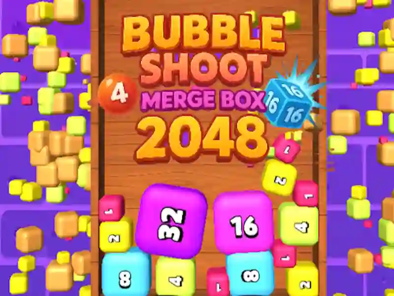 Peli Bubble Shoot Merge Box 2048 verkossa