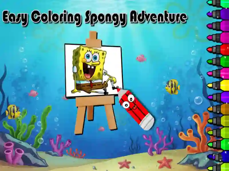 Peli Helppo väritys Spongy Adventure verkossa