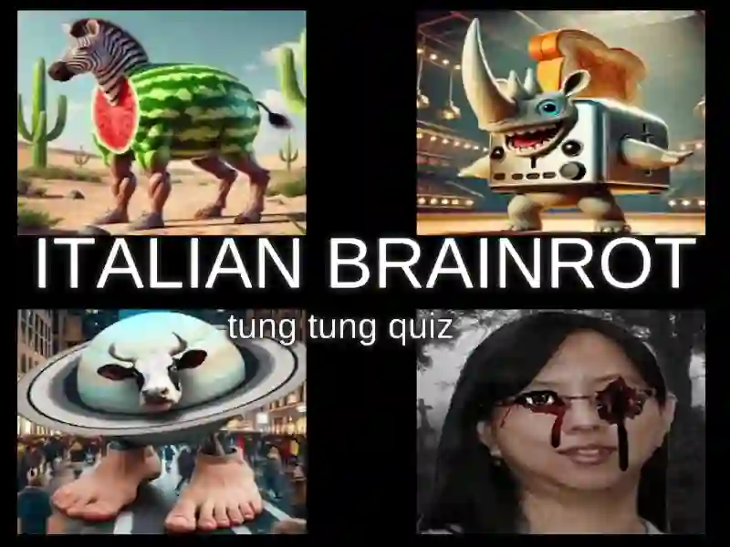 Peli Italialainen brainrot tung tung quiz verkossa