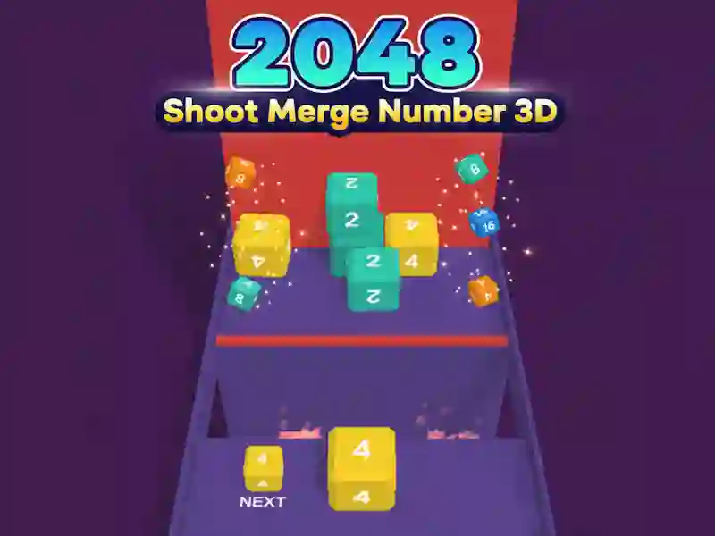 Peli 2048 Ammu yhdistämisnumero 3D verkossa