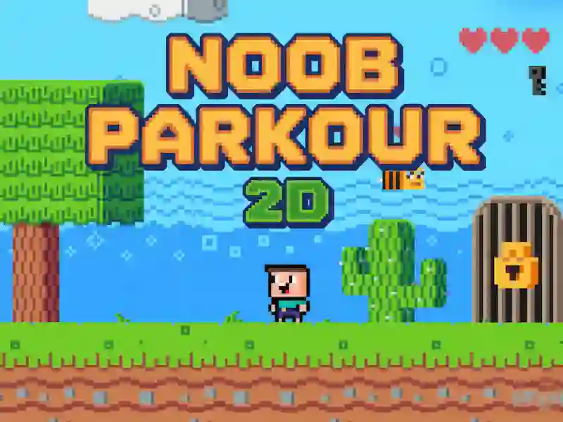 Peli Noob Parkour 2D verkossa