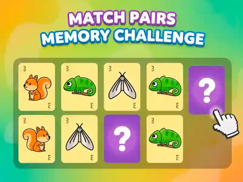 Peli Match Pairs Memory Challenge verkossa