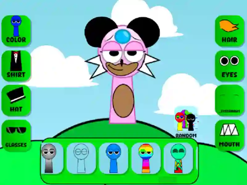 Peli Sprunki-hahmojen valmistaja OC verkossa