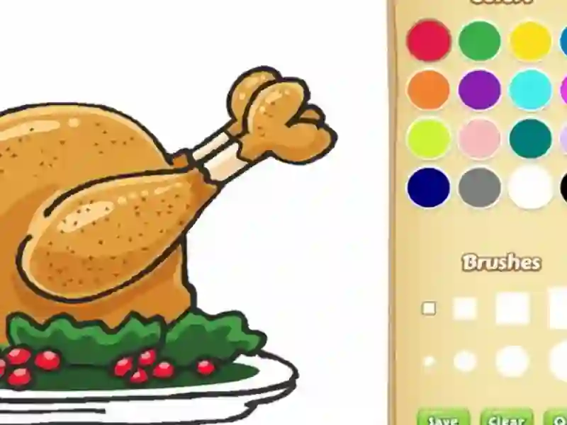 Peli Ruoan värityskirja lapsille verkossa