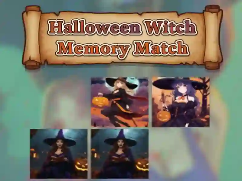 Peli Halloween Witch Memory Match verkossa