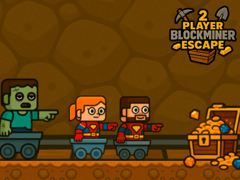 Peli 2 pelaajan blockminer paeta verkossa