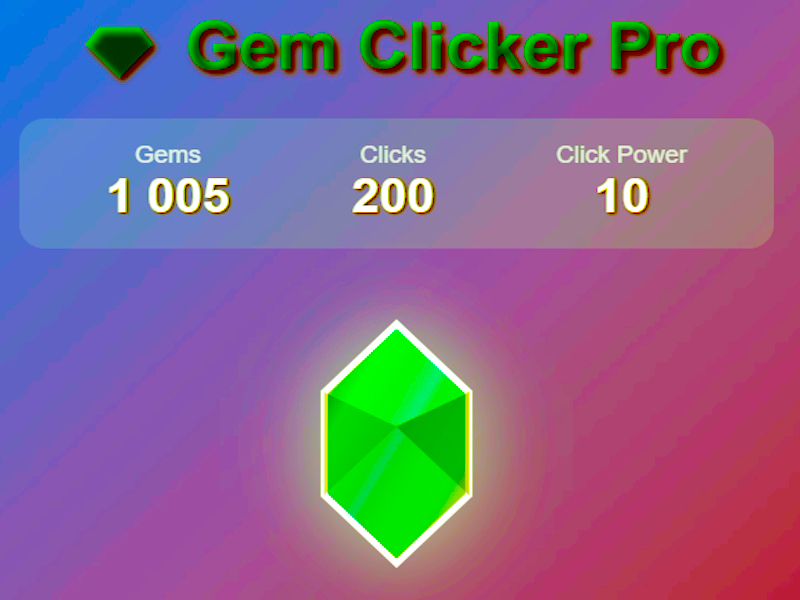 Peli Gem Clicker Pro verkossa