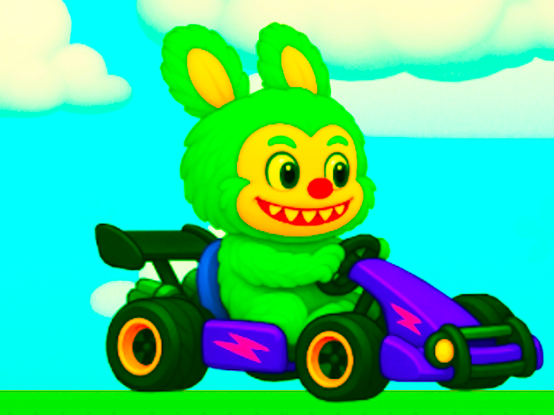 Peli Labubu gokart verkossa
