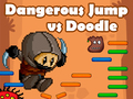Peli Vaarallinen Hyppy vs Doodle Jump verkossa