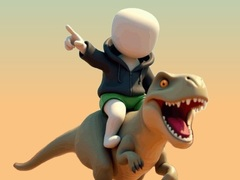 Peli Stickman. Dinosauruskilpailu verkossa