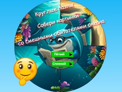 Peli Pyöreä Palapeli Kerää Kuvia Hauskoista Meriasukkaista verkossa
