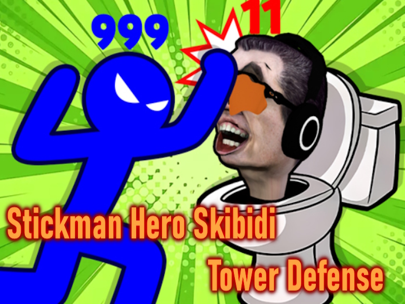 Peli Stickman -sankari Skibidi -tornin puolustus verkossa