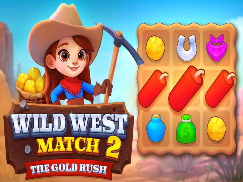 Peli Wild West Match 2: Kultakiiri verkossa